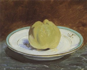 Manzana en un plato de Édouard Manet